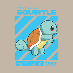 Свитшот хлопковый мужской Покемоны Сквиртл Squirtle, цвет: миндальный — фото 2