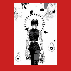 Свитшот хлопковый мужской Магическая битва Маки Дзэнин преображение, цвет: красный — фото 2