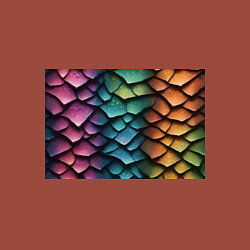 Свитшот хлопковый мужской Цветная чешуя дракона, цвет: кирпичный — фото 2