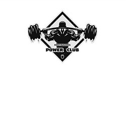 Свитшот хлопковый мужской Power club bodybuilding, цвет: белый — фото 2