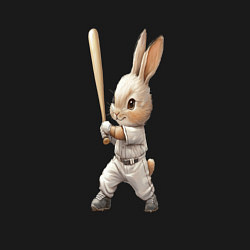 Свитшот хлопковый мужской Заяц спортсмен, цвет: черный — фото 2