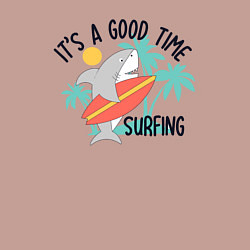 Свитшот хлопковый мужской Хорошее время для серфинга, цвет: пыльно-розовый — фото 2