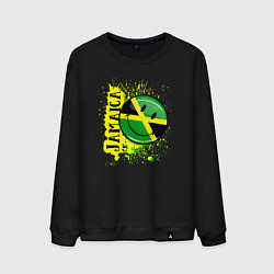 Свитшот хлопковый мужской Jamaica smile, цвет: черный