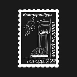 Свитшот хлопковый мужской Екатеринбург белый, цвет: черный — фото 2