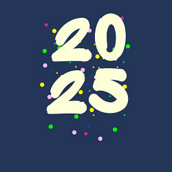 Свитшот хлопковый мужской 2025 с разноцветными крапинками, цвет: тёмно-синий — фото 2