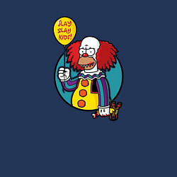 Свитшот хлопковый мужской Клоун Оно - Симпсоны, цвет: тёмно-синий — фото 2