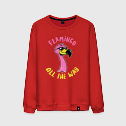 Свитшот хлопковый мужской Flamingo all the way, цвет: красный