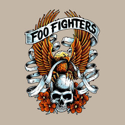 Свитшот хлопковый мужской Foo Fighters - eagle, цвет: миндальный — фото 2