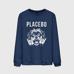 Свитшот хлопковый мужской Placebo rock dog, цвет: тёмно-синий
