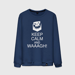 Мужской свитшот Warhammer keep calm and waaagh