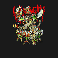 Свитшот хлопковый мужской Warhammer waaagh game, цвет: черный — фото 2