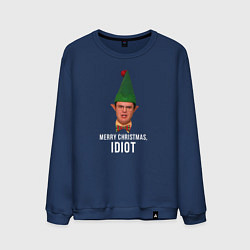 Мужской свитшот Merry Christmas idiot