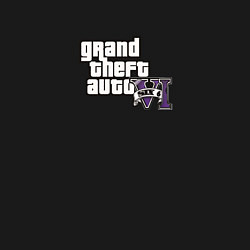 Свитшот хлопковый мужской Grand Theft Auto 6 vice city logo, цвет: черный — фото 2