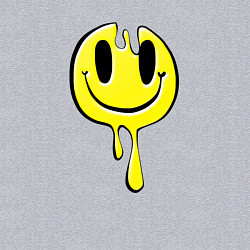 Свитшот хлопковый мужской Текучий смайлик - эмоция радости, цвет: меланж — фото 2