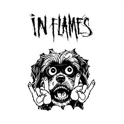 Свитшот хлопковый мужской In Flames - rock dog, цвет: белый — фото 2