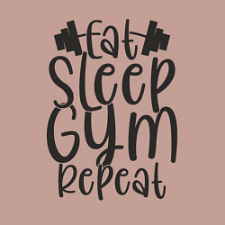 Свитшот хлопковый мужской Eat sleep gym, цвет: пыльно-розовый — фото 2