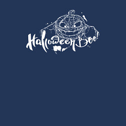 Свитшот хлопковый мужской Halloween - тыква, паутина, цвет: тёмно-синий — фото 2