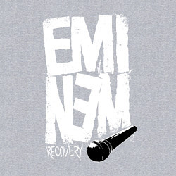 Свитшот хлопковый мужской Eminem - microphone, цвет: меланж — фото 2