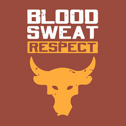 Свитшот хлопковый мужской Blood sweet respect logo, цвет: кирпичный — фото 2