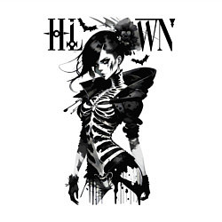 Свитшот хлопковый мужской Обворожительная ведьма - хэллоуин, цвет: белый — фото 2