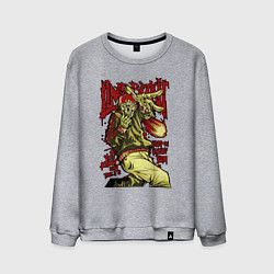 Свитшот хлопковый мужской Limp Bizkit skull, цвет: меланж