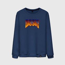 Свитшот хлопковый мужской Doom logotype, цвет: тёмно-синий