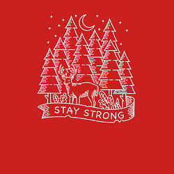 Свитшот хлопковый мужской Будь сильным, цвет: красный — фото 2