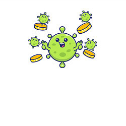 Свитшот хлопковый мужской Money virus, цвет: белый — фото 2