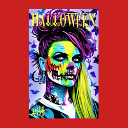 Свитшот хлопковый мужской Halloween zombie - magazin cover, цвет: красный — фото 2