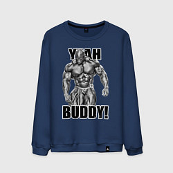 Свитшот хлопковый мужской Ronnie Coleman- yeah buddy, цвет: тёмно-синий