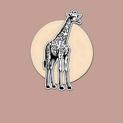 Свитшот хлопковый мужской Круг жираф, цвет: пыльно-розовый — фото 2