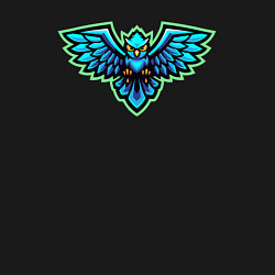 Свитшот хлопковый мужской Неоновая совушка, цвет: черный — фото 2