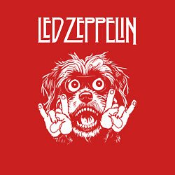 Свитшот хлопковый мужской Led Zeppelin rock dog, цвет: красный — фото 2