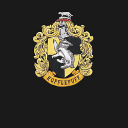 Свитшот хлопковый мужской Hufflepuff факультет университета Хогвартс с барсу, цвет: черный — фото 2