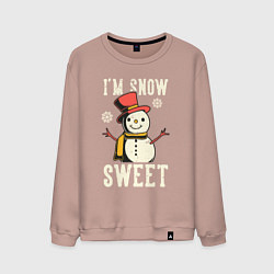 Свитшот хлопковый мужской Snowman, цвет: пыльно-розовый