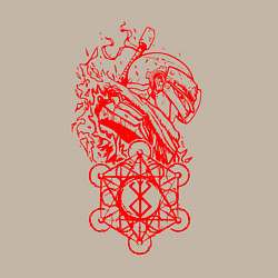 Свитшот хлопковый мужской Берсерк - манга, цвет: миндальный — фото 2