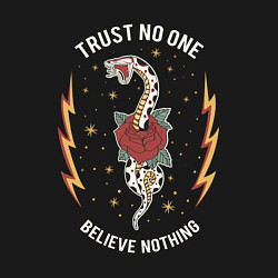 Свитшот хлопковый мужской Никому не доверяйте y2k, цвет: черный — фото 2