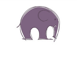 Свитшот хлопковый мужской Милый слон, цвет: белый — фото 2