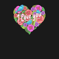 Свитшот хлопковый мужской Love flowers, цвет: черный — фото 2