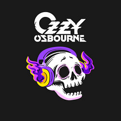 Свитшот хлопковый мужской Ozzy Osbourne - неоновый череп, цвет: черный — фото 2