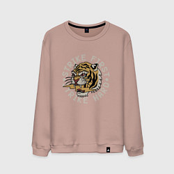 Свитшот хлопковый мужской Бей первым, цвет: пыльно-розовый