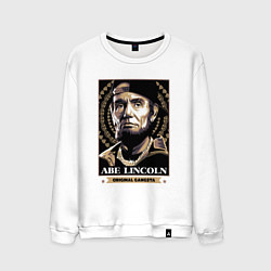 Свитшот хлопковый мужской Lincoln gangster, цвет: белый