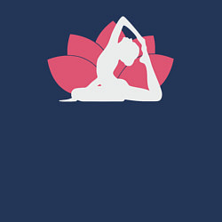 Свитшот хлопковый мужской Йога лотос, цвет: тёмно-синий — фото 2