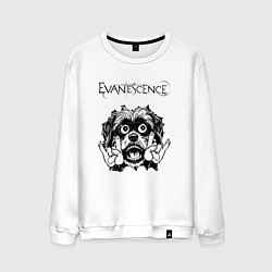 Свитшот хлопковый мужской Evanescence - rock dog, цвет: белый