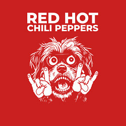Свитшот хлопковый мужской Red Hot Chili Peppers rock dog, цвет: красный — фото 2