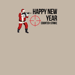 Свитшот хлопковый мужской Counter Strike - Santa Claus, цвет: миндальный — фото 2