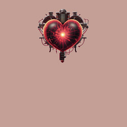 Свитшот хлопковый мужской Атомное сердце, цвет: пыльно-розовый — фото 2