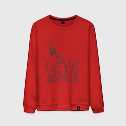 Мужской свитшот Love peace yoga