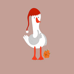 Свитшот хлопковый мужской Гусь с мандаринами, цвет: пыльно-розовый — фото 2