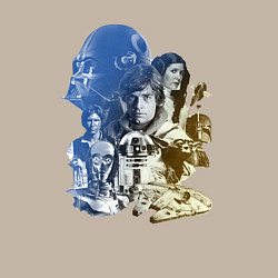 Свитшот хлопковый мужской Star Wars - characters, цвет: миндальный — фото 2